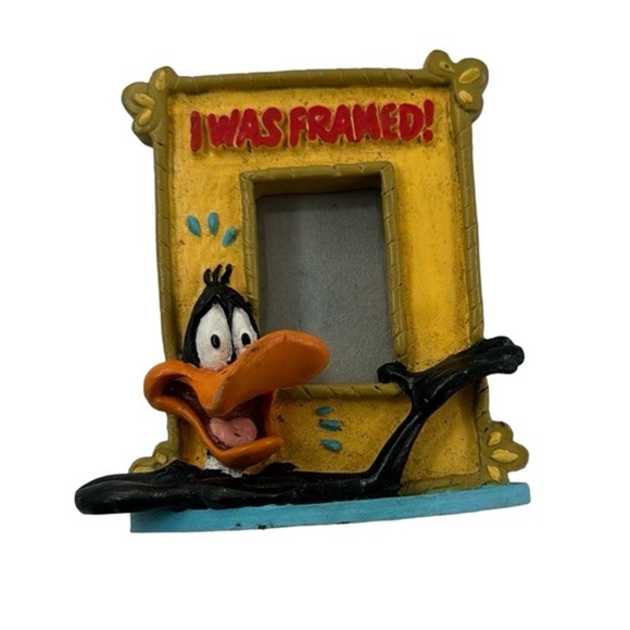 Vintage Looney Tunes Warner Bros Daffy Duck 3D Desktop‎ Picture Frame - Small - Picture 1 of 5